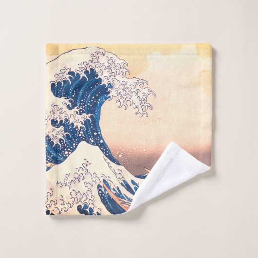 De Grote Golf - Japanse kunst Bad Handdoek (Wasdoekje)