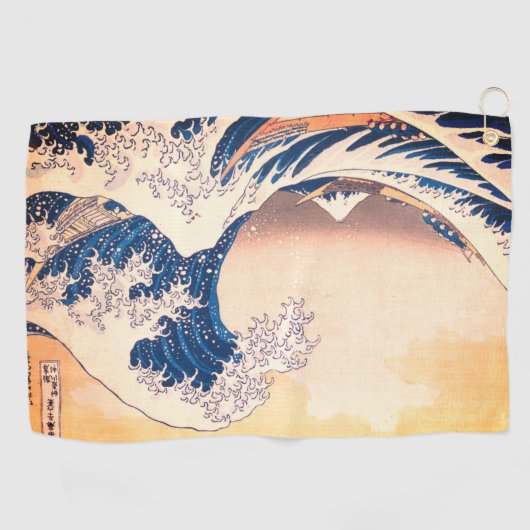 De Grote Golf - Japanse kunst Golfhanddoek (Horizontaal)