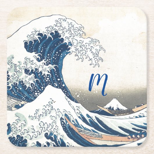 De Grote Golf - Japanse kunst Kartonnen Onderzetters (Voorkant)