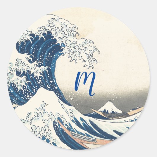 De Grote Golf - Japanse kunst Ronde Sticker (Voorkant)