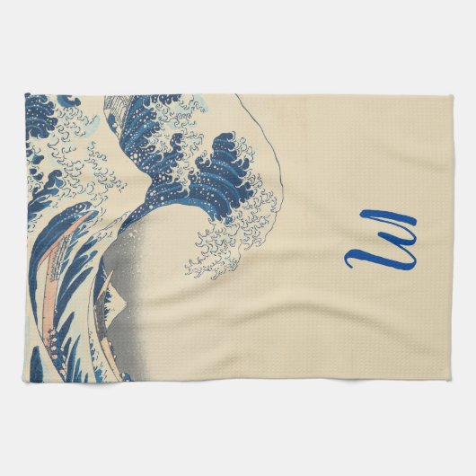 De Grote Golf - Japanse kunst Theedoek (Horizontaal)