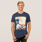 De Grote Golf - Japanse kunst Tri-Blend Shirt (Voorkant volledig)