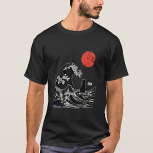 De Grote Golf Kanagawa Grappige Japanse Surfende K T-shirt