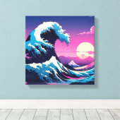 De Grote Golf - Katsushika Hokusai Canvas Afdruk (Insitu (Houten vloer))