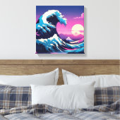 De Grote Golf - Katsushika Hokusai Canvas Afdruk (Insitu (Slaapkamer))
