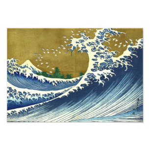 De Grote Golf Kleur   Hokusai   Foto Afdruk