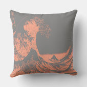 De grote golf kussen Peach & Grey (Achterkant)