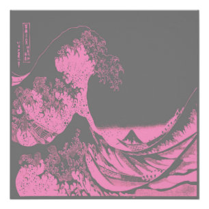 De Grote Golf Poster Roze & Grijs