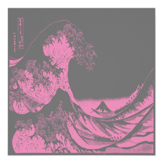 De Grote Golf Poster Roze & Grijs (Voorkant)
