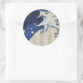 De grote golf ronde sticker (Tas)