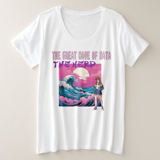 De Grote Golf Van Data Maat T-shirt (Design voorkant)