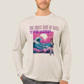 De Grote Golf Van Data Tri-Blend Shirt (Voorkant volledig)