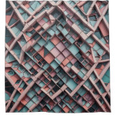 De grote golf van een pasteldoolhof. douchegordijn (Voorkant)