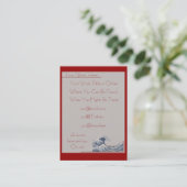 De Grote Golf van het Visitekaartje Kanagawa Chubb (Staand voorkant)