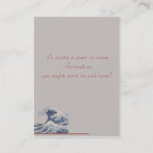 De Grote Golf van het Visitekaartje Kanagawa Chubb (Achterkant)