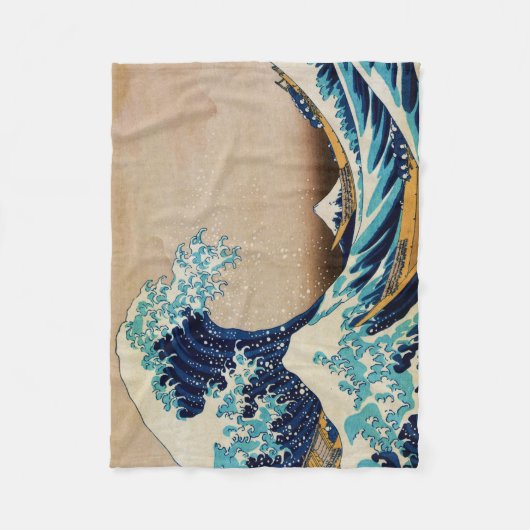 De Grote Golf van Hokusai Fleece Deken (Voorkant)