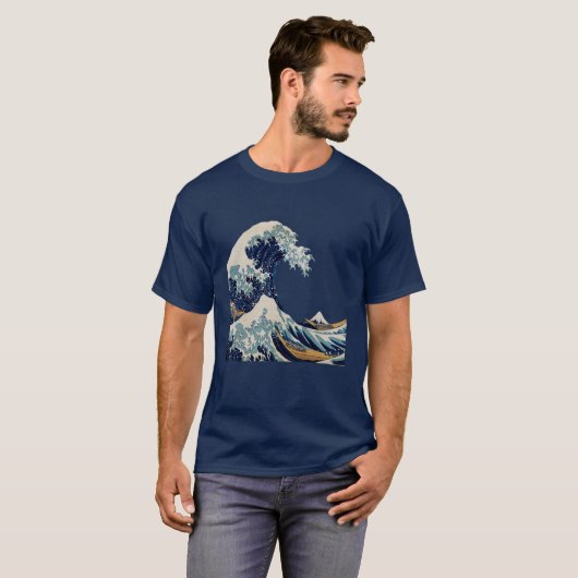 De Grote Golf van Hokusai Graphic T-Shirt (Voorkant volledig)