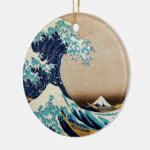 De Grote Golf van Hokusai,  Japans Keramisch Ornament (Links)