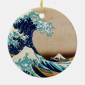 De Grote Golf van Hokusai,  Japans Keramisch Ornament (Achterkant)