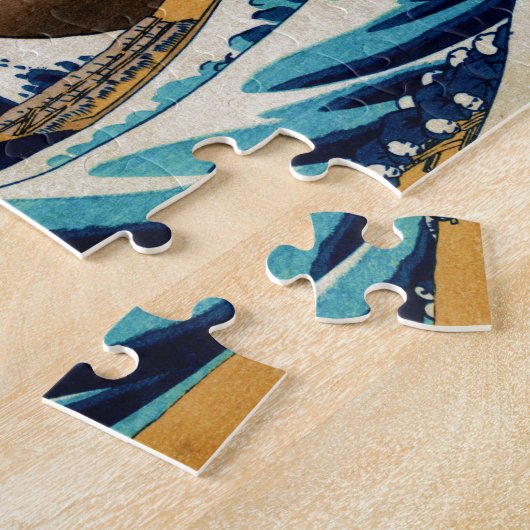 De Grote Golf van Hokusai,  Japans Legpuzzel (Zijkant)