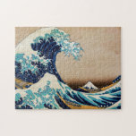 De Grote Golf van Hokusai, Japans Legpuzzel<br><div class="desc">De Grote Golf van Kanagawa (神 奈 沖 裏) is een ukiyo-e-houtafdruk van de Japanse kunstenaar Katsushika Hokusai, die ergens tussen 1829 en 1832 werd gemaakt - eerst in de reeks van de zesendertig Uitzichten van de berg Fuji.</div>