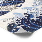 De Grote Golf van Hokusai Poster (Hoek)