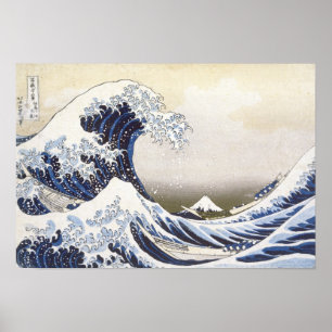 De Grote Golf van Hokusai Poster