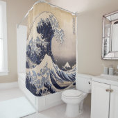 De Grote Golf van Hokusai Shower Curtain Douchegordijn (In situ)