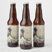 De grote golf van Honeydew Melon Fine Art Spoof Bier Etiket (Flessen)