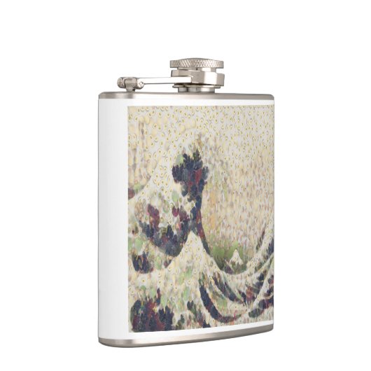 De grote golf van Honeydew Melon Fine Art Spoof Heupfles (Rechts)