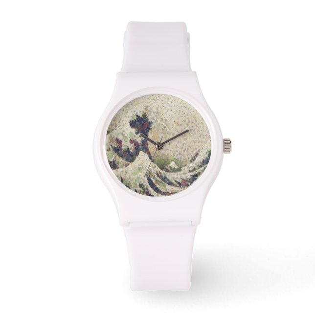 De grote golf van Honeydew Melon Fine Art Spoof Horloge (Voorkant)