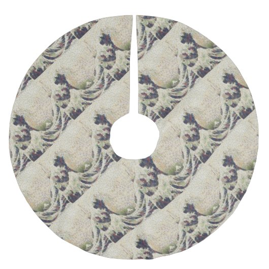 De grote golf van Honeydew Melon Fine Art Spoof Kerstboom Rok (Voorkant)