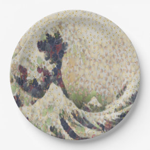 De grote golf van Honeydew Melon Fine Art Spoof Papieren Bordje