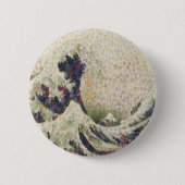 De grote golf van Honeydew Melon Fine Art Spoof Ronde Button 5,7 Cm (Voorkant)