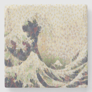 De grote golf van Honeydew Melon Fine Art Spoof Stenen Onderzetter
