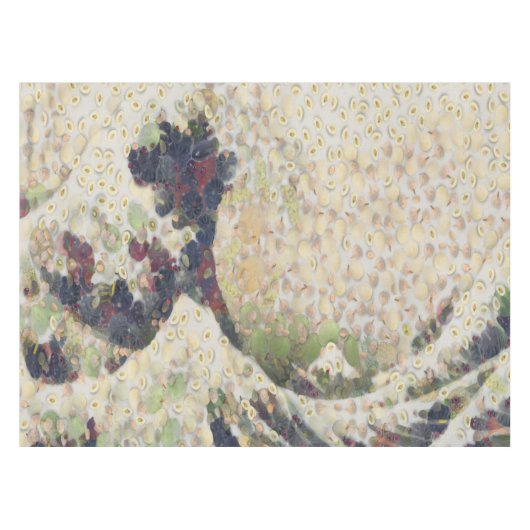 De grote golf van Honeydew Melon Fine Art Spoof Tafelkleed (Voorkant (Horizontaal))