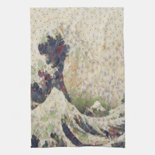 De grote golf van Honeydew Melon Fine Art Spoof Theedoek (Verticaal)