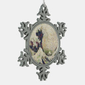 De grote golf van Honeydew Melon Fine Art Spoof Tin Sneeuwvlok Ornament (Links)
