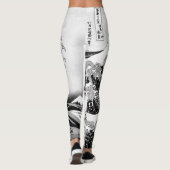 De Grote Golf van Kanagawa (神 川 沖 裏 奈) Leggings (Achterkant)