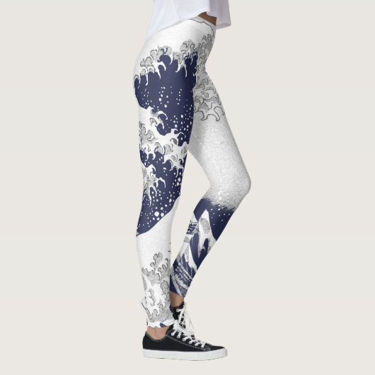 De Grote Golf van Kanagawa (神 川 沖 裏 奈) Leggings (Rechts)