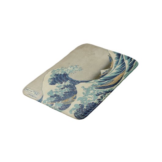 De Grote Golf van Kanagawa Badmat (Gekanteld)