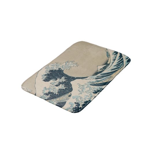 De Grote Golf van Kanagawa Badmat (Gekanteld)