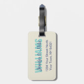 De Grote Golf van Kanagawa Bagagelabel (Achterkant verticaal)