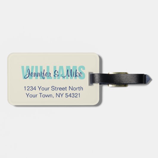 De Grote Golf van Kanagawa Bagagelabel (Achterkant horizontaal)