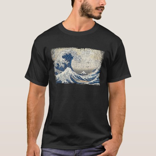 De grote golf van Kanagawa beroemd schilderen T-shirt (Voorkant)