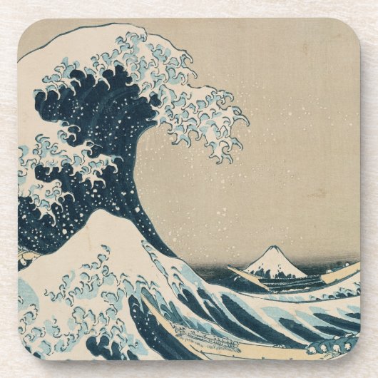 De Grote Golf van Kanagawa Bier Onderzetter (Voorkant)