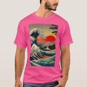De Grote Golf van Kanagawa bij Dusk Active T-shirt (Voorkant)