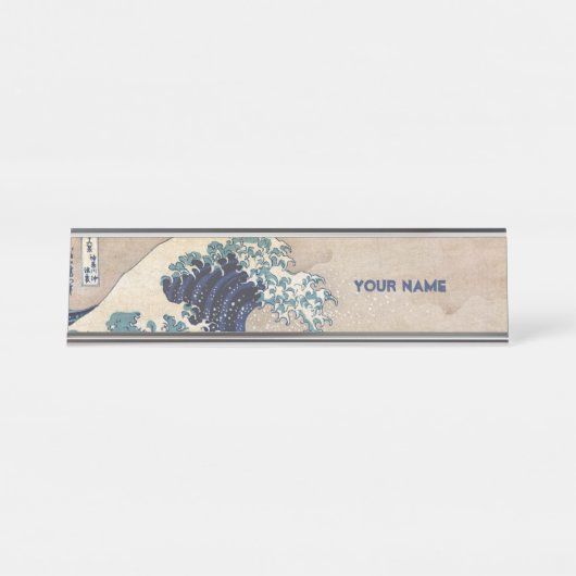De Grote Golf van Kanagawa Bureau Naambordje (Voorkant)