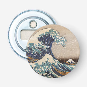 De Grote Golf van Kanagawa Button Flesopener