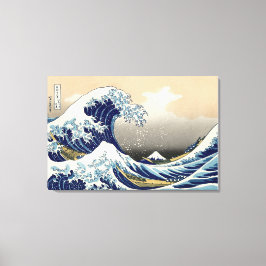 De Grote Golf van Kanagawa Canvas Afdruk